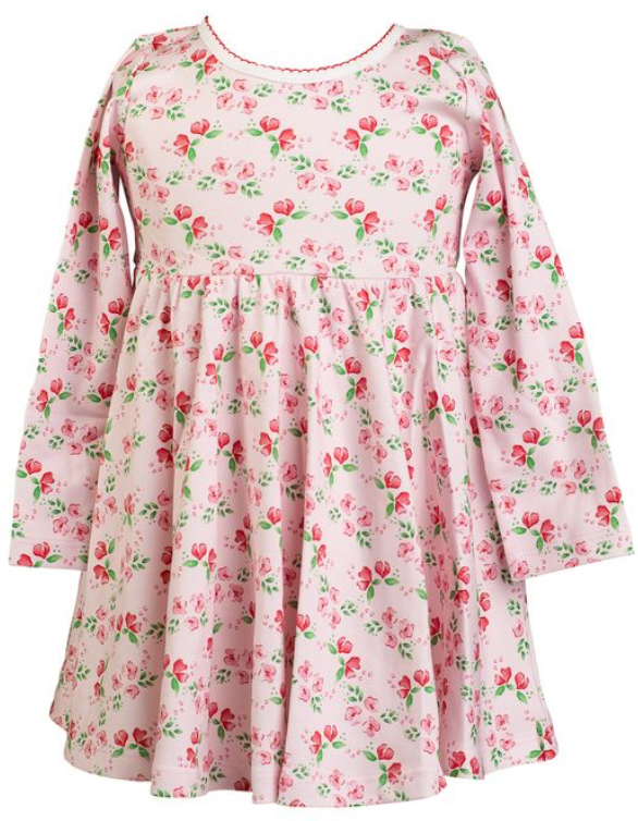 LS Twirl Dress - Zinnia Blooms