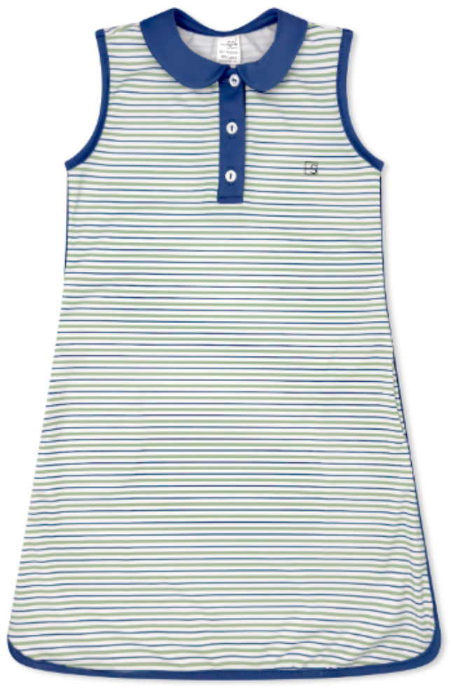 Presley Dress - Pistachio Green Stripe