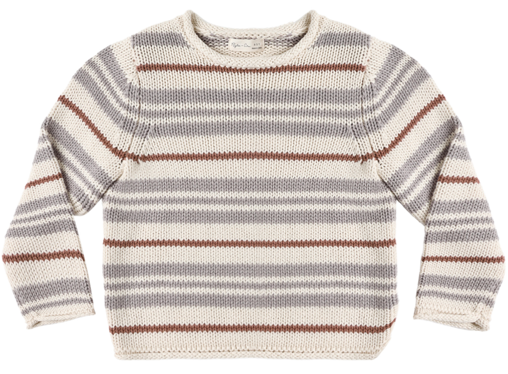 Jacques Sweater - Dusty Blue Stripe