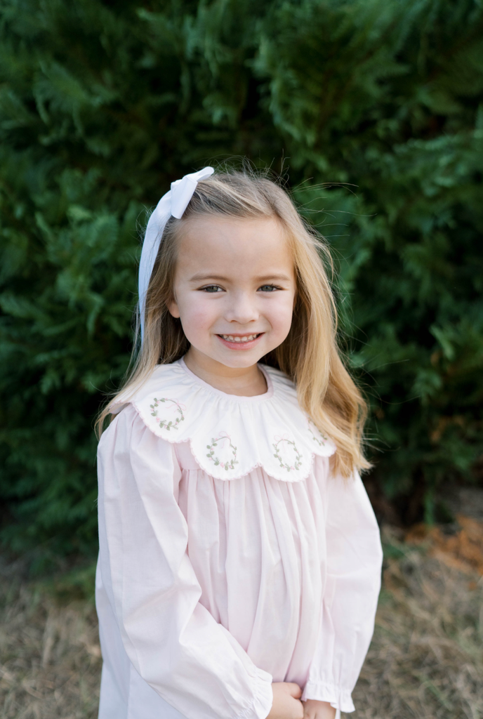 Chloe Dress - Blessings Pink, Wreath