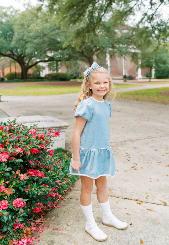 Harper Dress - Beaufort Blue Velvet