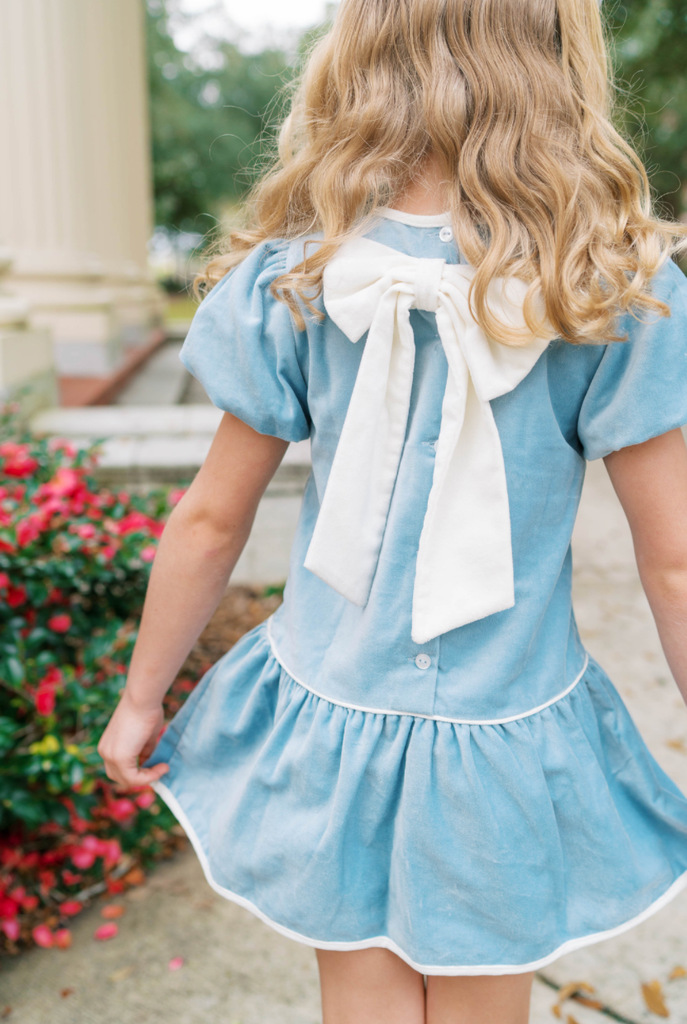 Harper Dress - Beaufort Blue Velvet