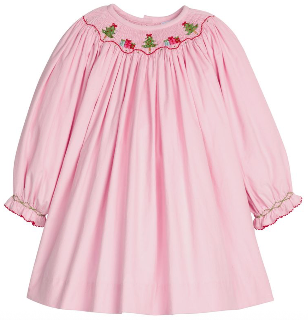 Smocked Bishop Dress - Holly Days