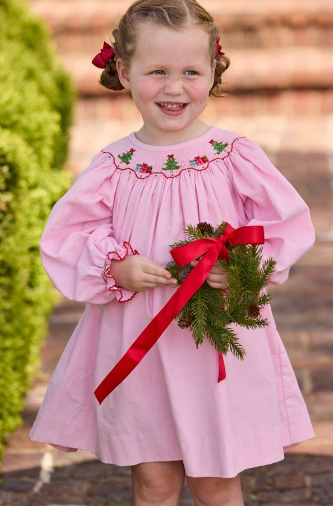 Smocked Bishop Dress - Holly Days