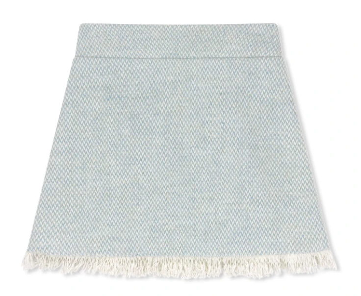 Kensington Fringe Skirt - River Tweed