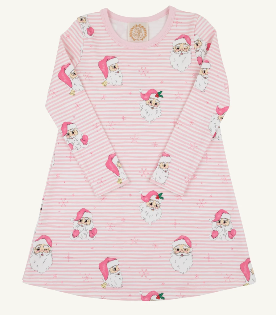 Long Sleeve Polly Play Dress - Dear Santa