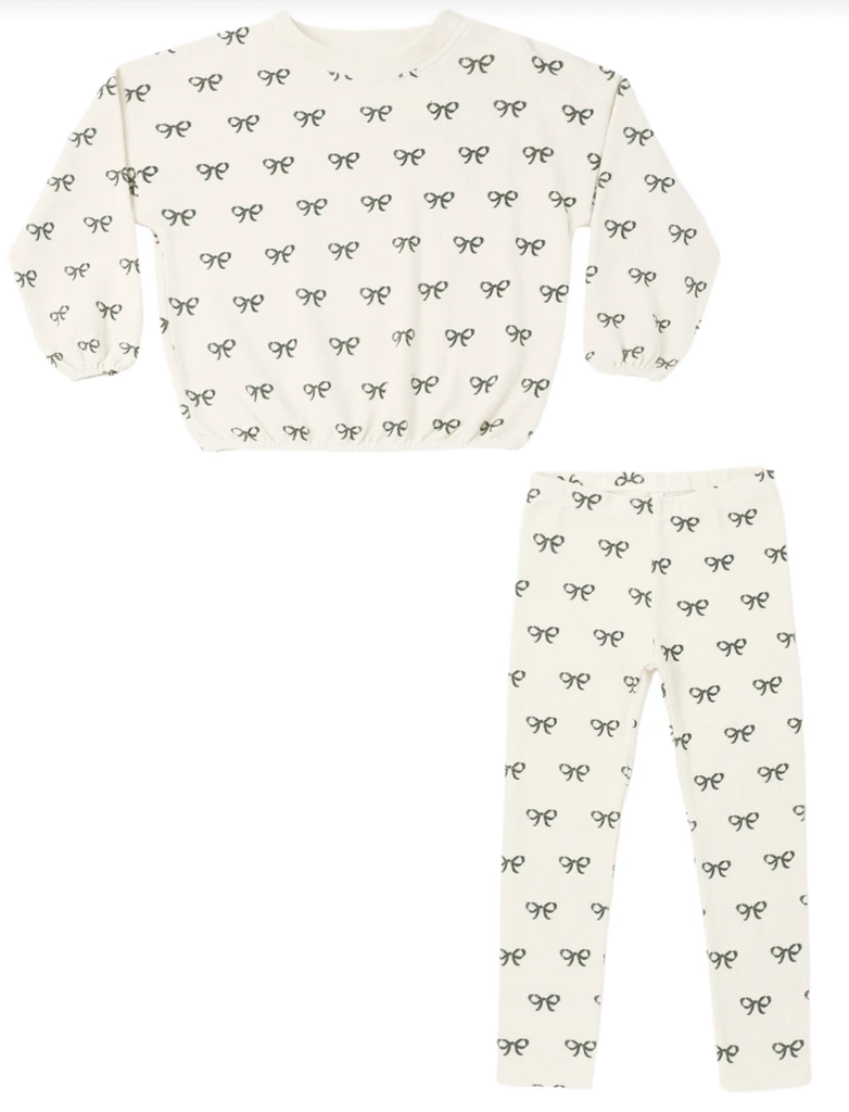 Spongey Knit Set - Evergreen Bows