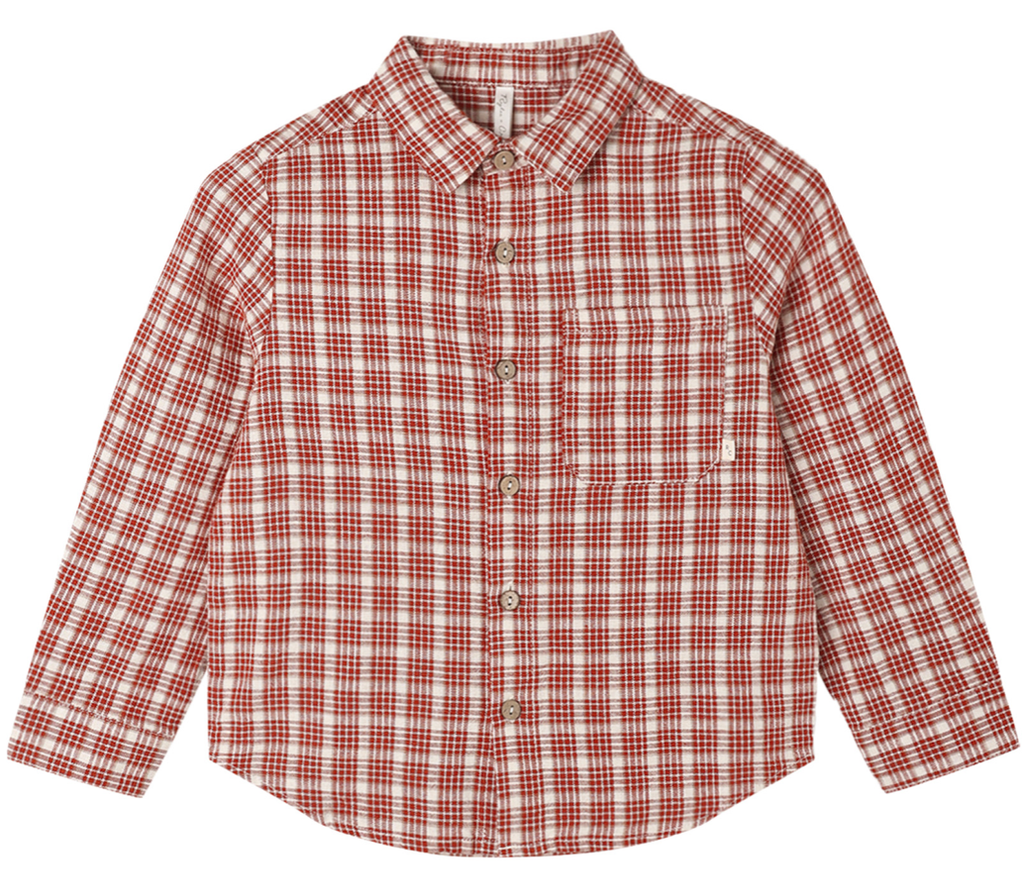 Collared Long Sleeve Shirt - Vintage Plaid