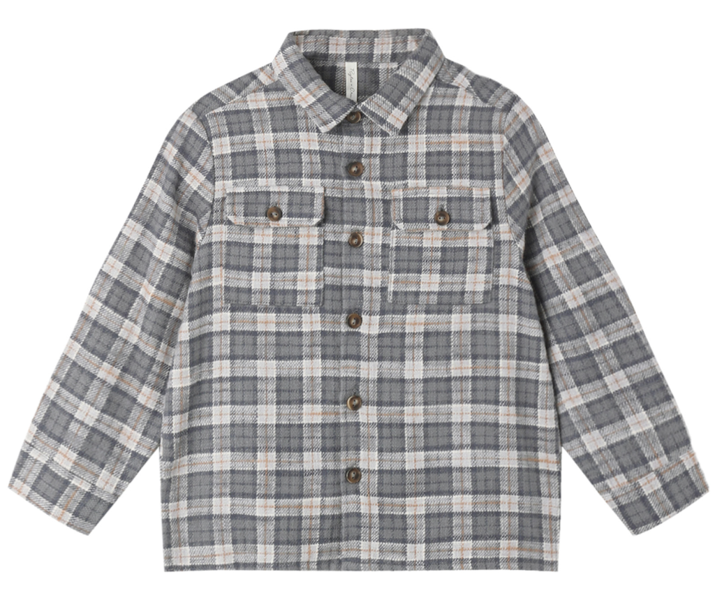 Pocketed Flannel Shirt - Winter Plaid