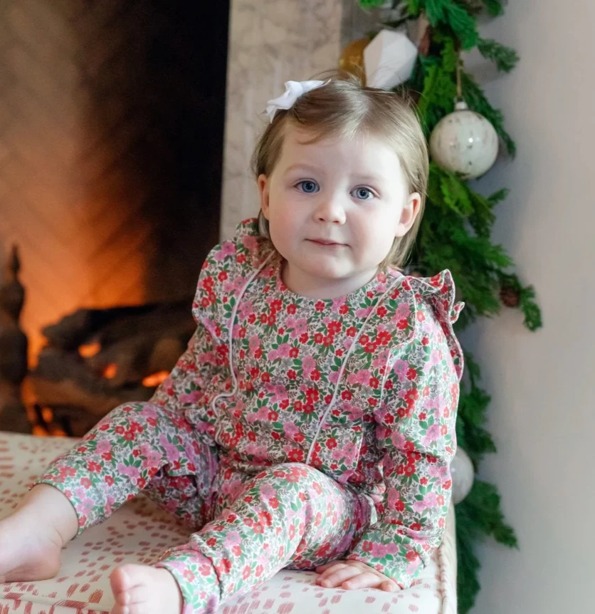 Evelyn Romper - Floral Noel