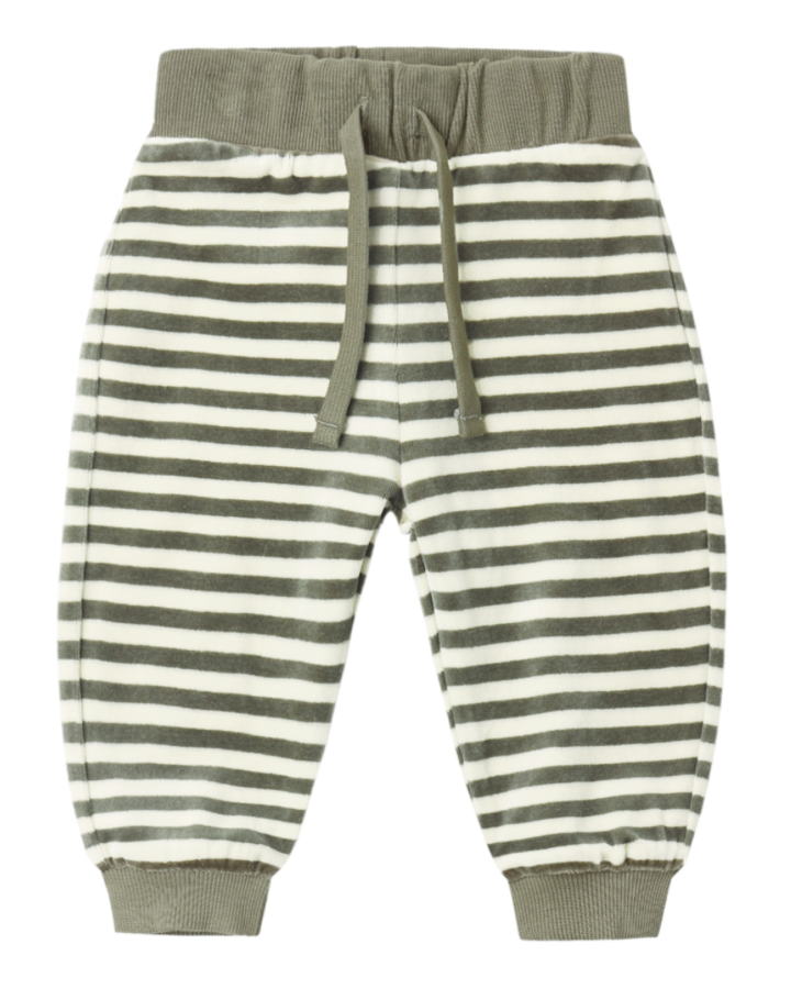 Velour Relaxed Sweatpant - Spruce Stripe