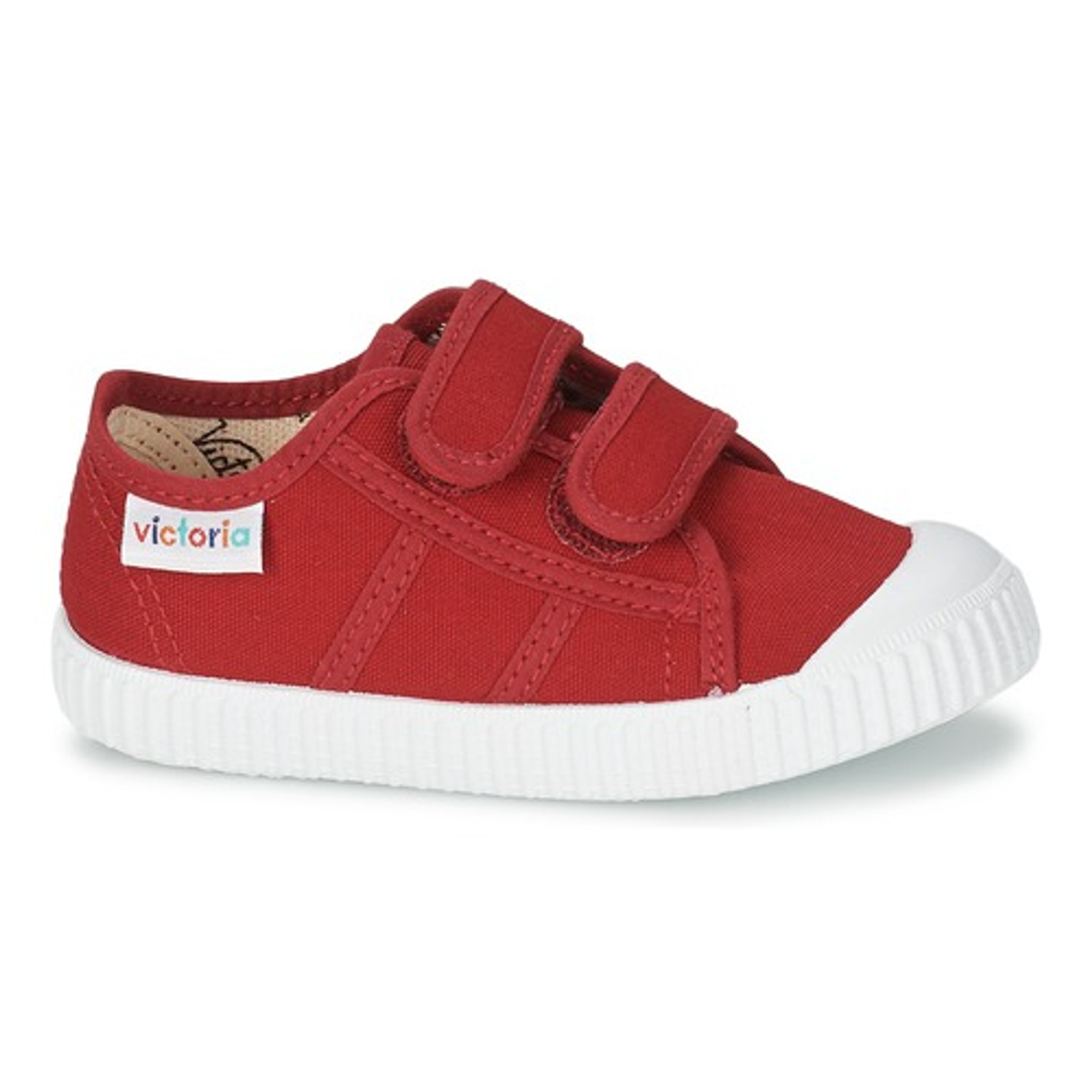 red velcro sneakers