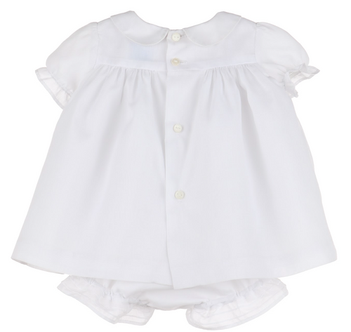 Boho Smock Dress, Bloomer & Bonnet Set