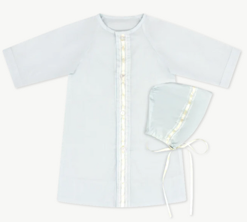 Original Daygown Set - Blessings Blue, Ecru