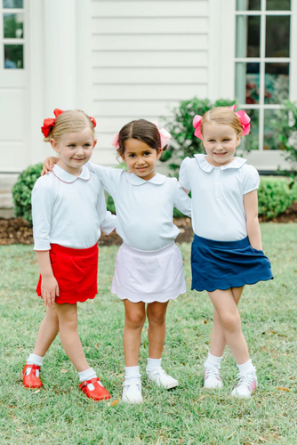 Sophie Red Scallop Skort
