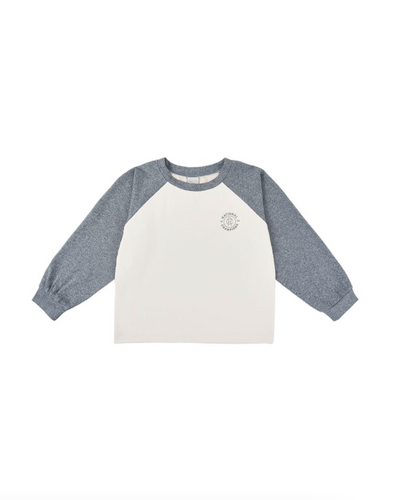 Raglantee - Heathered Navy