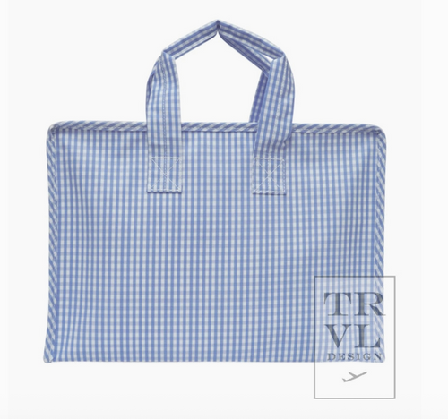 Overnight Tote - Gingham Sky