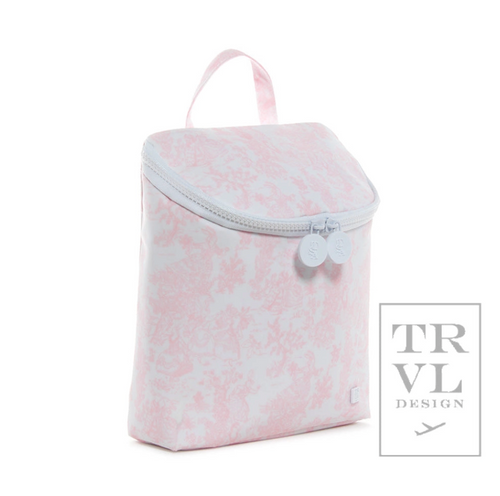 Take Away Lunch Bag - Insulated Bunny Toile Pink
