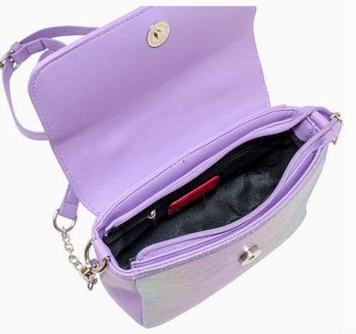Shiny Jumbo Chain Bag - Purple