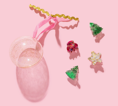 Ornament with 4 Claw Clips - Christmas