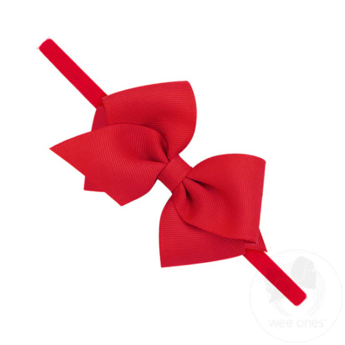 XS Grosgrain Bow on Band - Red