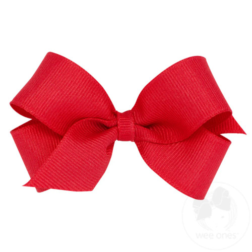 Mini Classic Grosgrain Bow - Red