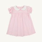 Holly Day Dress - Pima Palm Beach Pink/Worth Ave White