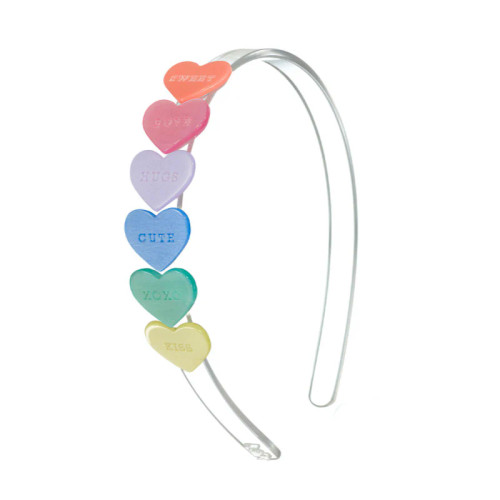 Candy Hearts Pastel Pearlized Headband
