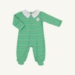 Rock Me Romper Embr - Gibson Island Green Stripe/Worth Ave White/Golf