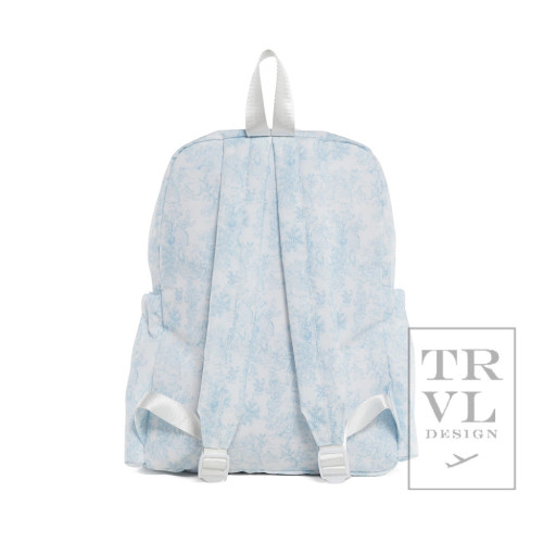 Backpacker Bunny Toile Blue