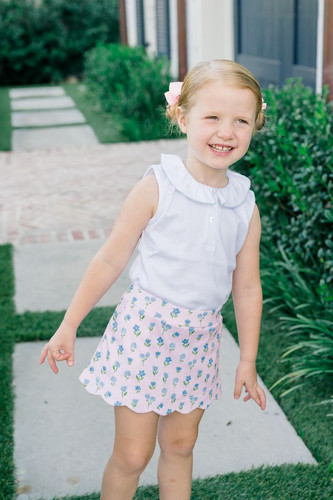 Sleeveless Shirt with Light Blue
