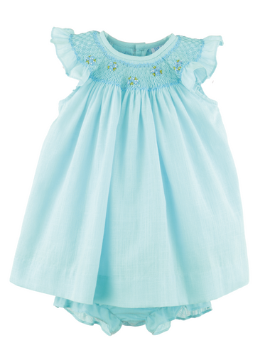 Fil a Fil Smock Bishop Turquoise