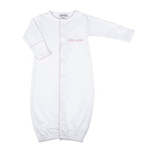 Little Sister Pink Embroidered Converter Gown