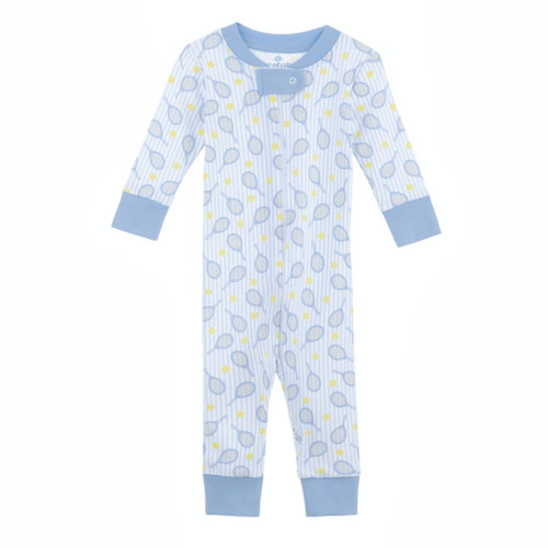 Tennis Star Light Blue Zip Pajamas