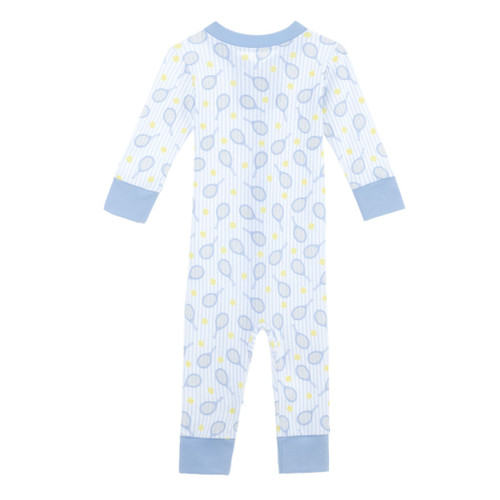Tennis Star Light Blue Zip Pajamas