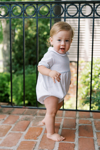 Baby Bea Bubble - Cornflower Check