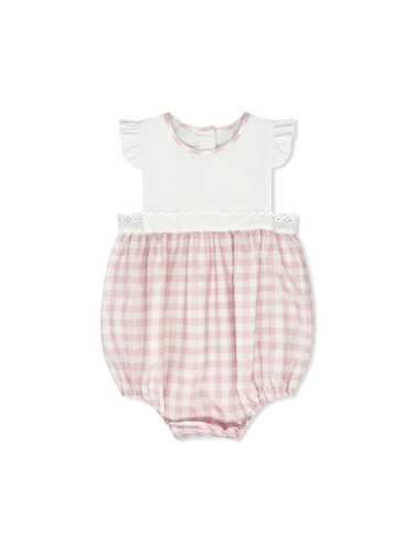 Pinafore Bubble - Playful Pink Buffalo Check
