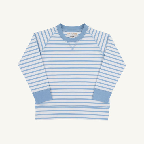 Cassidy Comfy Crewneck Boys FT - Sarasota Sky Stripe/Sarasota Sky