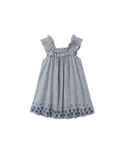 Lennon Dress - Marine Gingham