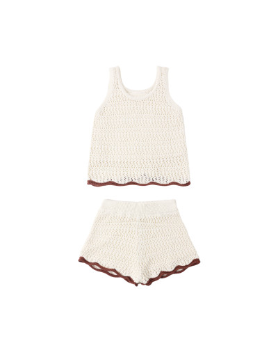 Crochet Tank Set - Natural