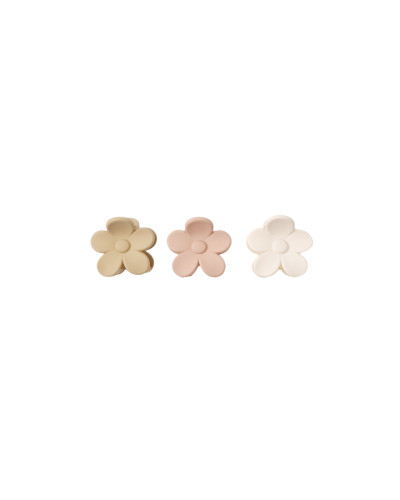 Flower Clip Set - Butterscotch, Blush, Ivory