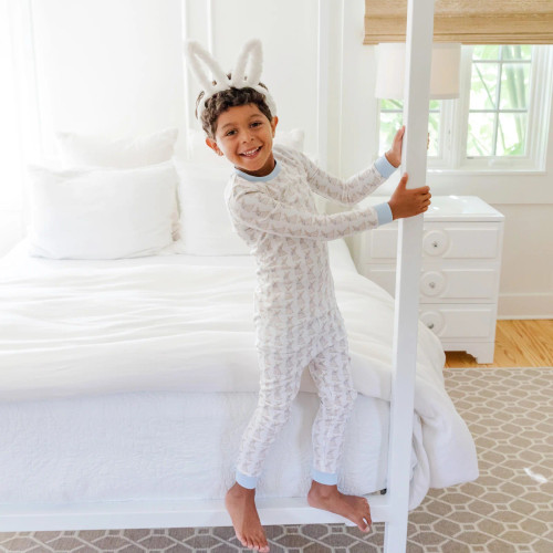 Grayson Pajama Set - Easter Bunnies Blue