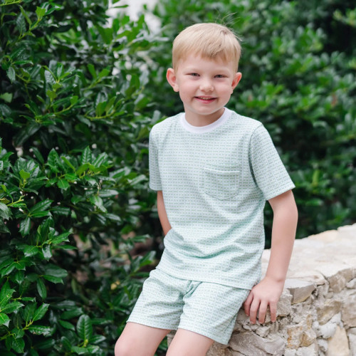 Charles Boys Short Set - Garden Trellis