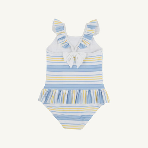 St. Lucia Swimsuit - SoBro Stripe/Worth Ave White