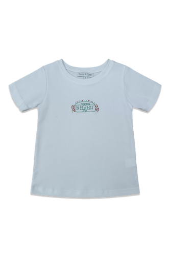 Short Sleeve Embroidered Tee - Bermuda Stripe with Golf