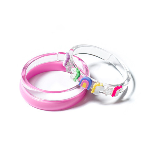 Unicorns and Stars Pink Bangles