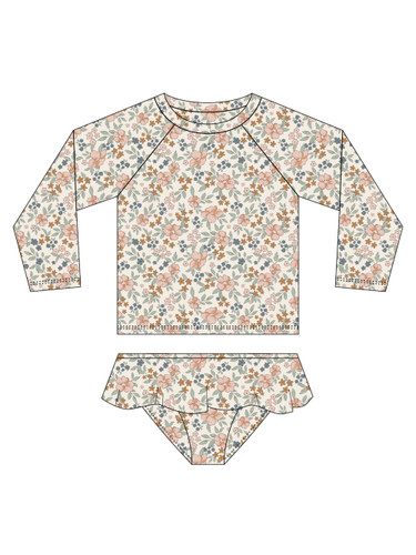 *PREORDER* Rashguard Girls Set - Flower Fields