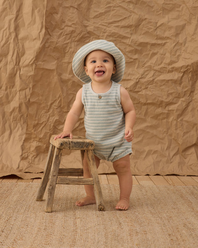 Baby Tank Set - Seafoam Terry Stripe