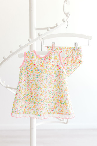 Diaper Set - Yellow Floral