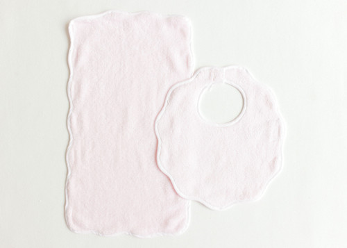 Bib & Burp Set - Pink Terry